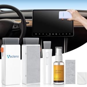 WeCleno Car Screen Cleaner, Car Interior Detailing Kit for Tesla, Benz, BMW, Jeep, Honda, Car Touch Screen Cleaner for Removing Fingerprints and Dust, Car Detailing Brush for Car Crevices