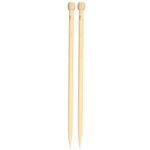 2pcs Wooden Knitting Needles 13.8in Large Size Single Point Knitting Needle Weaving Tool for DIY Scarf Sweater(12mm)