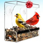 Clear Window Bird Feeder - Premium
