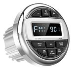 Bluetooth Marine Boat Radio Receiver: Waterproof Marine Gauge Stereo System - HD LCD Display AM FM Tuner MP3 AUX-in USB Built-in EQ