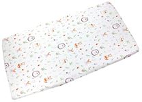 TupTam Baby Bed Crib Cot Fitted Sheets with Printed Designs, Clearing/Deer, 60 x 120 cm