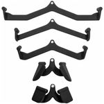 B Fit Mag Grip Set of 5 LAT Pull Down Bar for Cable Machine, LAT Pulldown Attachments T Bar V Bar Cable Attachment, Back Tricep Bar Strength Training Handle