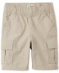 The Children's Place Boys' Pull on Cargo Shorts, Sand Wash Single, 14