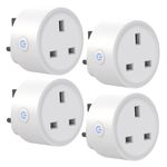 Smart Plug WiFi Alexa Plugs, Avatar Controls Smart Home Mini Outlet 13A Wireless Timer Socket 4 Pack Works with Amazon Alexa (Echo and Echo Dot), Google Home, SmartThings, No Hub Required, 2.4 GHz