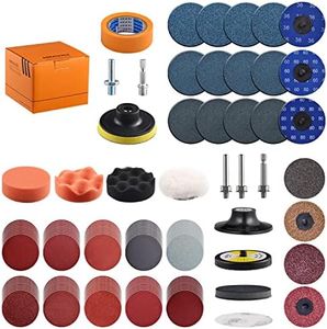 Tshya 133 Pack 3 Inch Sanding Discs for Drill Polishing Die Grinder Attachment Variety Kit with 5/16" and 1/4" Shanks Sanding Pads Includes 36-3000 Grit