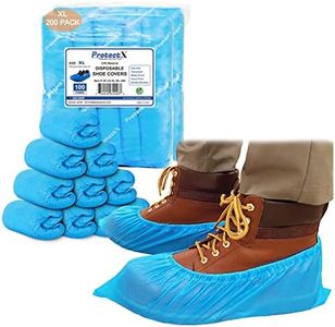ProtectX Disposable Shoe & Boot Covers, XL Extra Large, 200-pack (100 pairs), Waterproof, Slip Resistant, Durable CPE plastic, Fits up to Men’s 14 US Size and All Women’s US Size Shoes