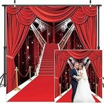 8x6ft Hollywood Theme Party Decorations Photo Backdrops Red Carpet Backgrounds Vinyl Photography Background Backdrops for Wedding Birthday Party Decoration CY053