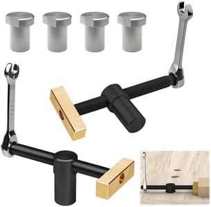 2 pezzi Morsa da Banco da Lavoro Falegname, Set Morsetto Legno Morsetti per Cani da Banco 20mm, Morsetto da Tavolo Falegname Cane, Morsetti per Legno Professionali (Nero)