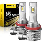 AUXITO H11 H8 LED Fog Light Bulb Fanless, 40W High Power, Golden Yellow, CSP LED Chips, H16 H11 H8 Fog Bulbs DRL Replacement, Pack of 2