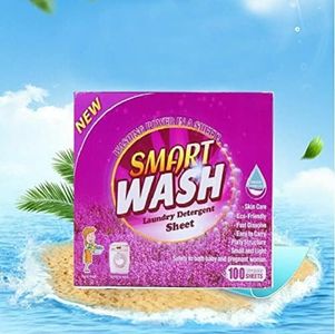 Laundry Detergent Sheets,Portable Smart Wash Travel Laundry Sheet Stain Remover for Home,College Dorm,Travel and Camping More Efficient and Convenient Than Liquid Pods or Pacs (1pack-100sheets)