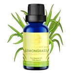 Divine Aroma Lemon Grass Oil 100% PURE & Natural Lemongrass Essential Oil Exotic Minty, Fresh & Earthy Aroma For Home Fragrance, Aromatherapy, Meditation, Skin Care,Hair Growth & Spa-10ml