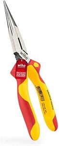 Wiha 33178 Industrial Electric Nose Pliers with Cutting Edge Straight Shape 200 mm Pliers for Electricians, VDE Tested, Piece-Tested, Stable and Robust