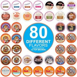 Crazy Cups Flavored Coffee Pods Variety Pack for Keurig K Cups Brewers, Assorted Flavored Coffee Sampler, 80 Count