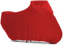 BHIEE Indoor Motorcycle Tarpaulin Stretch Fabric Interior Motorcycle Cover Dust Protection Elastic Motorcycle Tarpaulin Motorcycle Protective Cover 245 x 104 x 125 cm Red