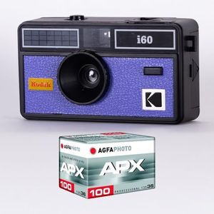 KODAK DA00259 - Pack Appareil Photo i60 et 1 pellicule 100 ISO de 36 Poses, Objectif Optique 31 mm, Convient aux Films ISO 200/400/800, pour Les Films Couleur de 35 mm - Bleu