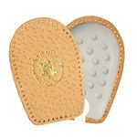 Genuine Leather Heel Support Pad Cup with Foam Cushion, Orthotic Shoe Insoles Inserts for Men and Women, Kaps Airflex, Beige, Women / 5-7 UK / 38-40 EUR