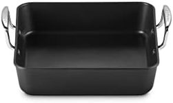 Le Creuset Toughened Non-Stick 26cm Square Roaster, 52106260010101, Black