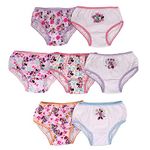 Disney Handcraft Little Girls Minnie 7-Pack Rotating Print Underwear, Multi, 8