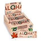 ALOHA Organic Plant Based Protein Bars | Maple Sea Salt | 12 Count, 1.98oz Bars | Vegan, Low Sugar, Gluten Free, Paleo, Low Carb, Non-GMO, Stevia Free, Soy Free, No Sugar Alcohol Sweeteners