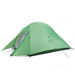 Naturehike Cloud Up 2 Upgrade 2 Men Camping Tent with Foyer for 3-4 Season, Portable, Lightweight, Waterproof, for Hiking, Mountaineering (Bud Green)