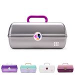 Caboodles Twilight Disco - On-The-go Girl Costmetic Organizer Make-up & Accessory Carry Case, Silver Shimmer