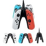 Switch Charging Grip,Mcbazel 4 In 1 Charging Handle for Switch/Switch OLED Controller Joycon Charger Grip,Joy Con Charger