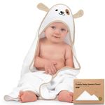 KeaBabies Baby Hooded Towel - Viscose Derived from Bamboo Baby Towel, Toddler Bath Towel, Infant Towels, Large Hooded Towel, Organic Baby Towels with Hood for Girls, Babies, Newborn Boys (Dog)