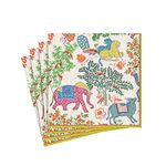 Caspari Entertaining 20-Pack Le Jardin De Mysore Cocktail Napkins