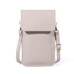 MOMISY Women Cellphone Sling Bag Mobile Card Holder Wallet Purse Clutch Handbag Crossbody Shoulder Bag for Girls (Grey)