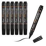 ABEIER Black Permanent Marker pens, Bullet Tip,6-count thick markers,Works on Wood,Stone,Plastic,Metal and Glass for Doodling, Coloring, Marking by XSG