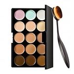 ArRord Pro 15 Colors Face Contour Cream Makeup Concealer Palette + Foundation Powder Brush Kit