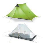 MIER Ultralight Tent 3-Season Backpacking Tent for 1-Person or 2-Person Camping, Trekking, Kayaking, Climbing, Hiking (Trekking Pole is NOT Included), Green, 2-Person