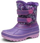 DREAM PAIRS Boys Girls Snow Boots Waterproof Outdoor Sport Warm Cozy Anti-Slip Cute Ankle Winter Shoes for Toddler/Little/Big Kid,Size 11 Little Kid,Purple,DUCKO