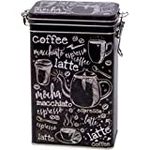 Black & White Coffee Words TIN - Vintage Style Rectangular Coffee Tin/Caddy/Kitchen Storage Tin/Canister - hermetically Sealed - 500g