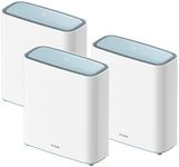 D-Link Eagle Pro AI Mesh WiFi 6 Router System (3-Pack) - Multi-Pack for Smart Wireless Internet Network, Compatible with Alexa and Google, AX3200 (M32/3)