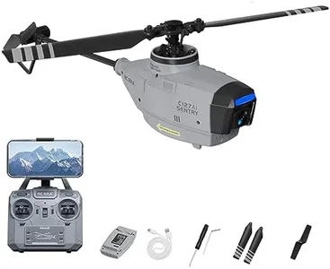 Aetheria C127AI RC Helicopter with 1080P Camera 2.4G 4CH Single-Rotor Brushless Helicopter Model Without Aileron, Remote Control Aircraft with 6-Axis Gyro, Optical Flow Positioning