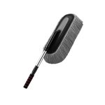 Car Duster Microfiber Extendable Handle | Ultra Soft Scratch-Free Car Cleaning Brush for Interior & Exterior | Long Reach Dust Cleaner for Car, SUV, Bike & Home (Grey, Pack of 1)