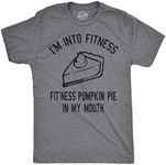 Mens Fitness Pumpkin Pie in My Mouth T Shirt Funny Thanksgiving Thankful Graphic Mens Funny T Shirts Thanksgiving T Shirt for Men Funny Fitness T Shirt Dark Grey 3XL