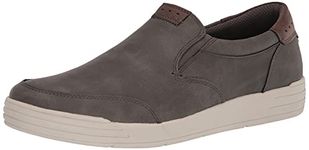 Nunn Bush Men's KORE City Walk Moccasin Toe Sneaker Style Slip On Loafer Shoe, Grey, 11 UK