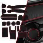 CupHolderHero fits BMW X3 Accessories 2018-2024 - Premium Custom Interior Non-Slip Anti Dust Cup Holder Inserts, Center Console Liner Mats, Door Pocket Liners 19pc Set (Red Trim)