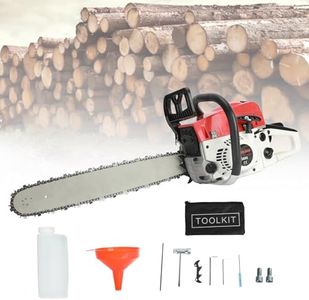 PAPABA 20 Inch Gas Chainsaw, 58CC Gas Power Chain Saw with Brake Function, Cordless Handheld Gasoline Chain Saws for Farm Wood Trees Cutting
