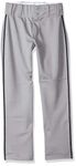 Alleson Ahtletic Boys Youth Baseball Pants with Braid, Grey/Black, Medium