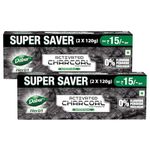 DABUR Herb'L Activated Charcoal Toothpaste 480G (120G x4, Pack of 4) | Whitening Black Gel Toothpaste | Fluoride Free | Fights Plaque & Extrinsic Stains | With Power of Mint | Cool & Refreshing Mouth Experience