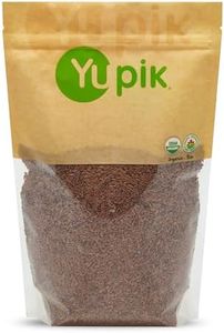 Yupik Organic Brown Flax Seeds, 2.2 lb, Gluten-Free, Non-GMO, Kosher, Vegan, Raw Seeds, Rich in Omega-3, Excellent Source of Fiber, Plant-Based Protein, Ideal for Baking & Topping