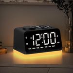 Modern Digital Alarm Clock with FM Radio, Alarm Clocks for Bedrooms with 2 Charging Port, Sleep Sound Machines with Timer, Dual Alarm, Loud Alarm and Easy to Use for Seniors and Kids as Gift