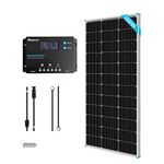 Renogy 100W Solar Panel Kit 12V RV Solar Panel System Off-Grid with 10A PWM Charge Controller Charging for 12V/24v Battery,Suitable for Camper Travel Trailer RV