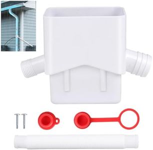 Downspout Diverter, Rain Barrel Diverter Kit Fits for 3"x4" Downspout, Rainwater Collection System with Dual Outlet Design and 4.7ft Extension Tube, Diverts Water into Rain Barrel