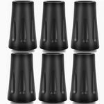 Herreicher Walking Stick Caps Walking Pole Rubber Tips - Universal Trekking Poles Replacement Rubber Alpenstock Head Cover Replacement Caps for Hiking Sticks Walking Trekking Poles (6PCS)