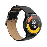 kwmobile Real Leather Watch Strap Compatible with Xiaomi Mi Watch Color Sport / S1 Active - Fitness Tracker Replacement Sports Wristband with Clasp