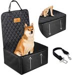 AMZPET 2-in-1 Front Car Seat Cover for Dogs and Dog Booster Seat (Universal: 47cm Wide) Waterproof Dog Car Seat Cover - Scratch-Proof and Non-Slip Car Seat Cover for Dogs